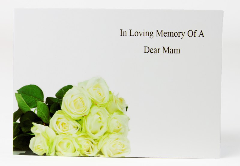 Picture of Florist Cards Large In Loving Memory Of A Dear Mam x 9pcs